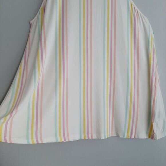 TORRID \ Super Soft Halter Tank Top Pastel Colorful Stripe Pattern Sz 2X | 2 - Picture 6 of 13